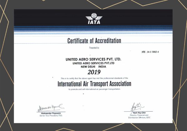 IATA CERTIFICATE